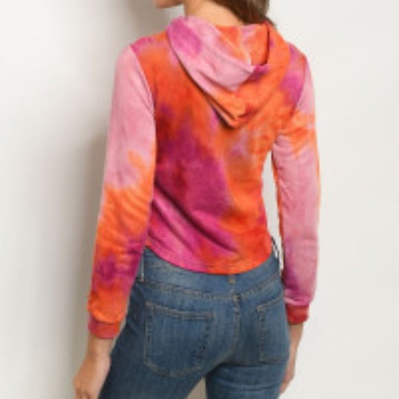 Tie Dye Hooded Sweater NWT - Picture 2 of 2